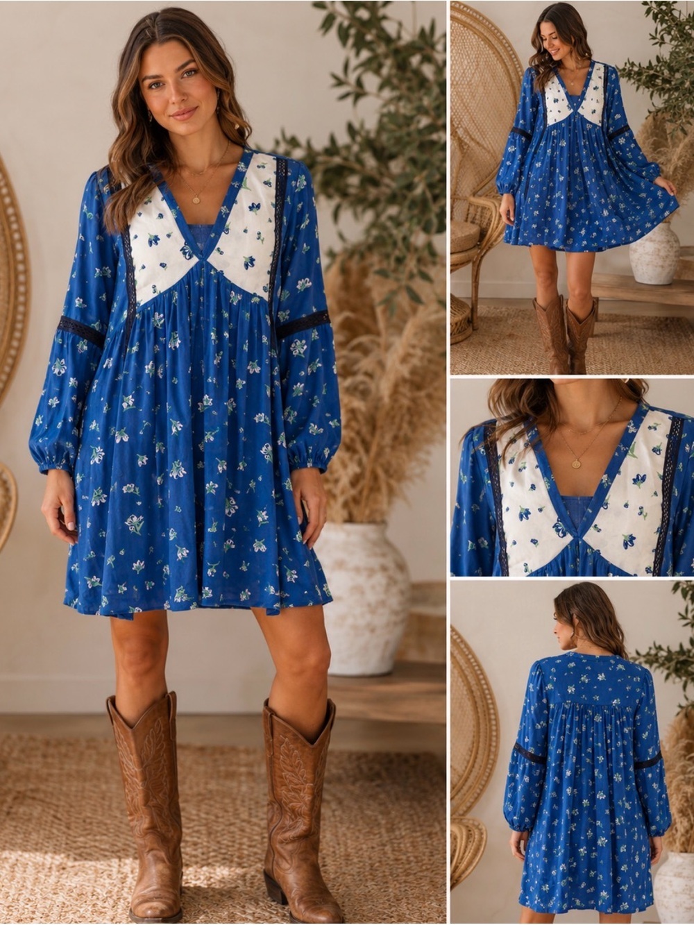 Matilda Jane Day Tripping floral tunic dress with white inserts. Size XL P2P 24’